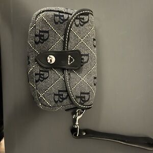 Dooney & Bourke Black and Gray Wristlet
